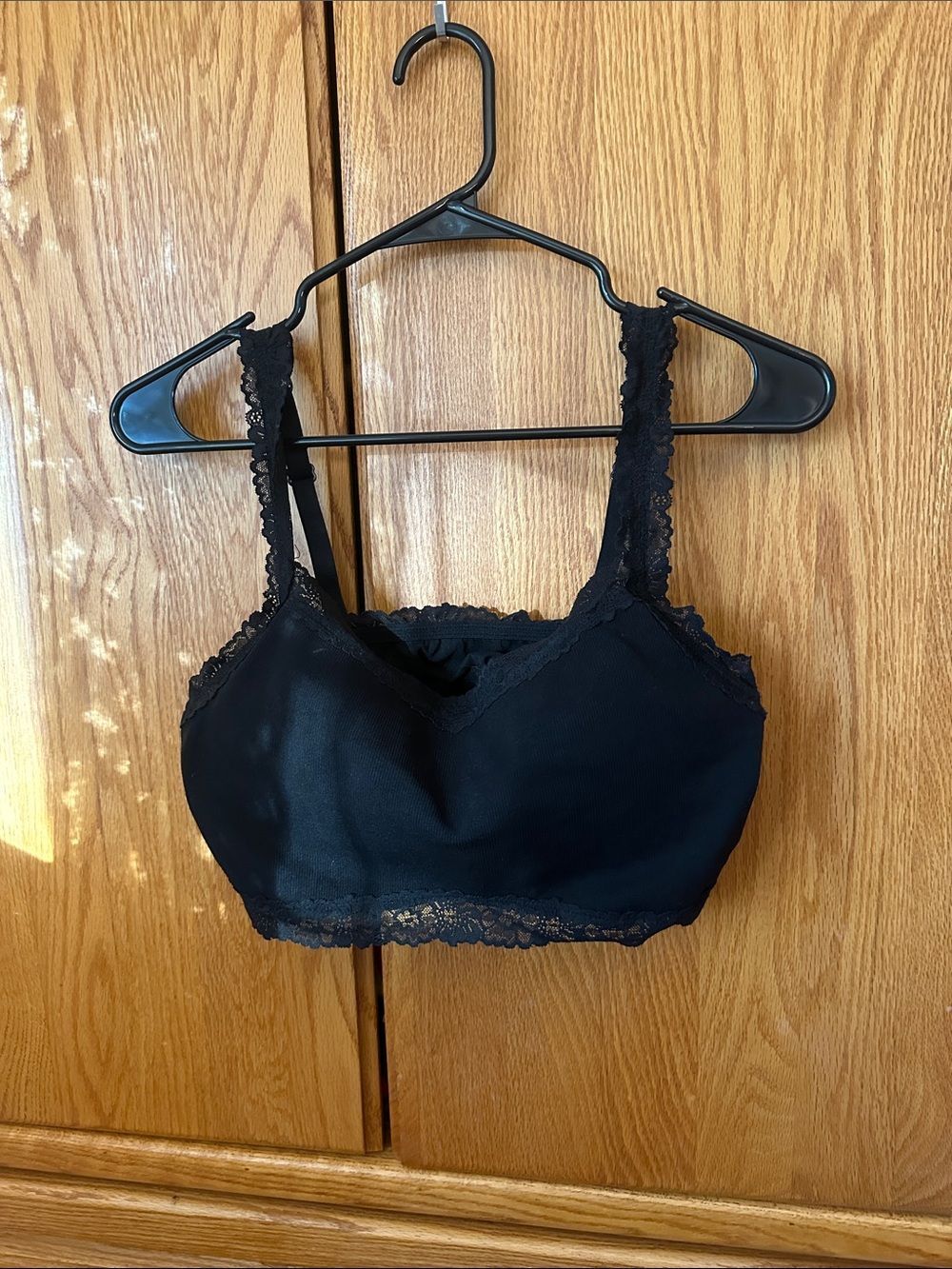 Black Lace-Trim Bralette Pink Victoria’s Secret